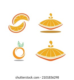Orange logo design Vector icon illustration design