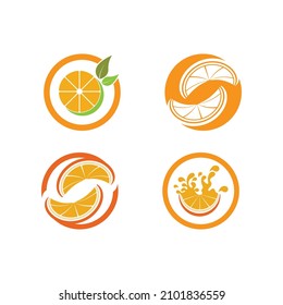 Diseño de logotipo naranja Diseño de icono Vector