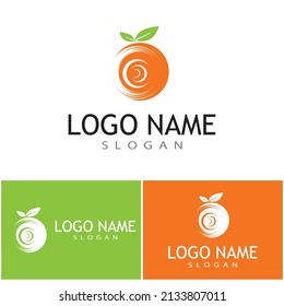 Orange logo design Vector icon illustration design