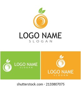 Orange logo design Vector icon illustration design