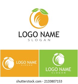 Orange logo design Vector icon illustration design