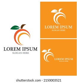 Orange logo design Vector icon illustration design