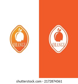 Orange logo design vector icon illustration design