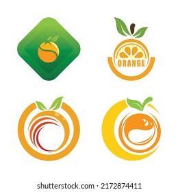 Diseño de logotipo naranja vectorial Icono de diseño