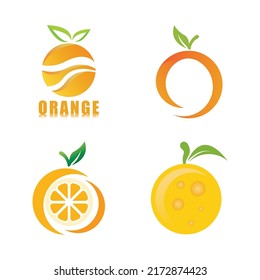 Orange logo design vector icon illustration design
