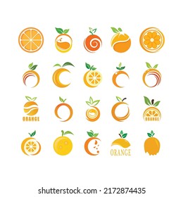 Orange logo design vector icon illustration design
