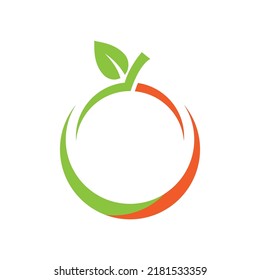 Diseño de logotipo naranja Diseño de icono Vector