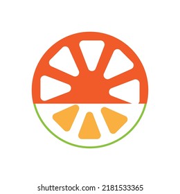 Orange logo design Vector icon illustration design