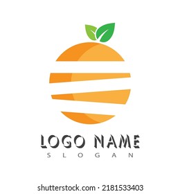 Orange logo design Vector icon illustration design