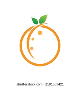 Orange logo design Vector icon illustration design