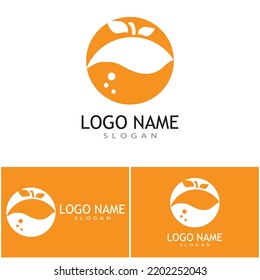 Orange logo design Vector icon illustration design