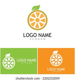 Diseño de logotipo naranja Diseño de icono Vector