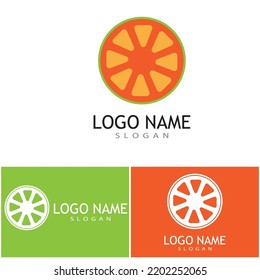 Orange logo design Vector icon illustration design