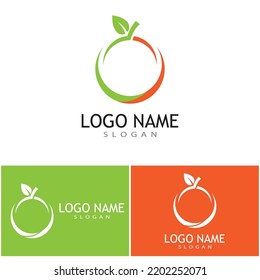 Orange logo design Vector icon illustration design