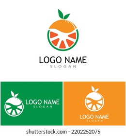 Orange logo design Vector icon illustration design