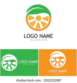 Orange logo design Vector icon illustration design