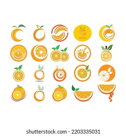 Diseño de logotipo naranja vectorial Icono de diseño
