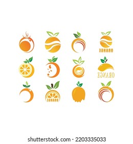 Orange logo design vector icon illustration design