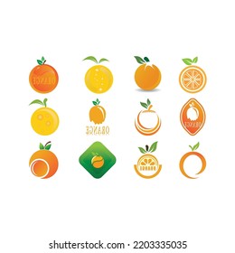 Orange logo design vector icon illustration design