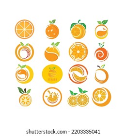 Orange logo design vector icon illustration design