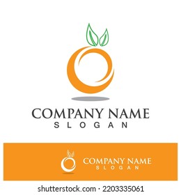 Diseño de logotipo naranja vectorial Icono de diseño