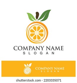 Orange logo design vector icon illustration design