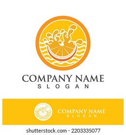 Orange logo design vector icon illustration design