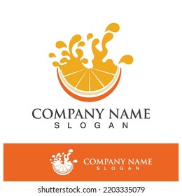 Orange logo design vector icon illustration design