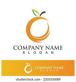 Diseño de logotipo naranja vectorial Icono de diseño