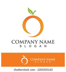 Orange logo design vector icon illustration design