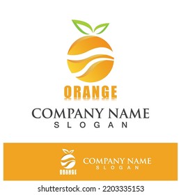 Orange logo design vector icon illustration design