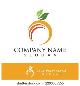 Diseño de logotipo naranja vectorial Icono de diseño