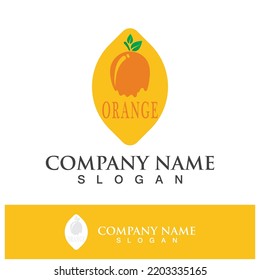 Orange logo design vector icon illustration design