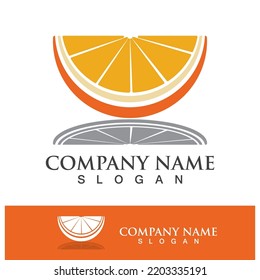 Orange logo design vector icon illustration design