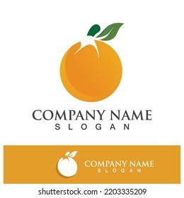 Orange logo design vector icon illustration design