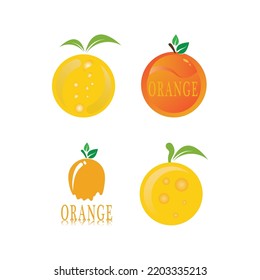 Diseño de logotipo naranja vectorial Icono de diseño