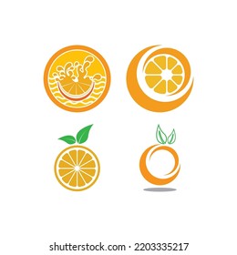 Orange logo design vector icon illustration design
