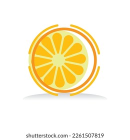 Orange logo design vector icon illustration