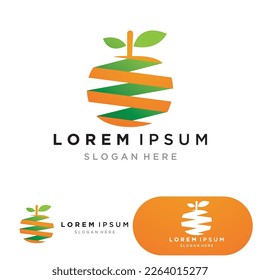 Orange logo design Vector icon illustration design