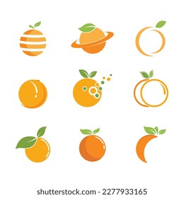 Orange logo design Vector icon illustration design