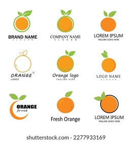 Orange logo design Vector icon illustration design