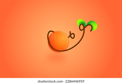 Orange Logo Design Vector Icon