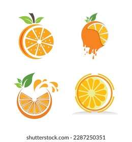 Orange logo design Vector icon illustration design