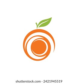 Orange logo design Vector icon illustration design