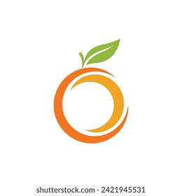 Orange logo design Vector icon illustration design