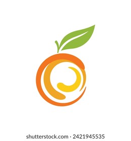 Diseño de logotipo naranja Diseño de icono Vector