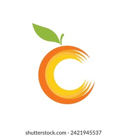 Diseño de logotipo naranja Diseño de icono Vector