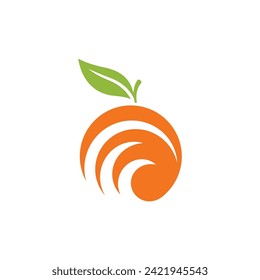 Orange logo design Vector icon illustration design