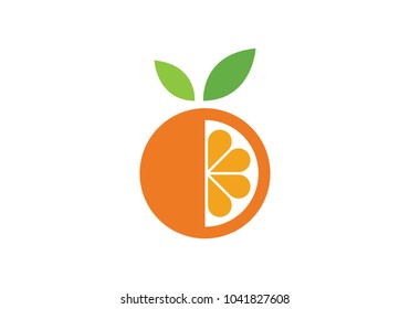 Orange logo design Vector illustration