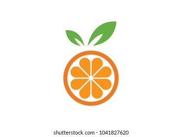 Orange logo design Vector illustration